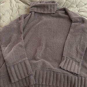 Aerie Cozy Turtleneck Sweater in Dusty Mauve